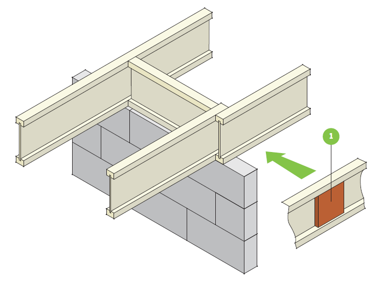 INTERNAL WALL (no masonry wall above)